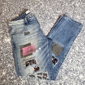 Upcycled Patch Jeans